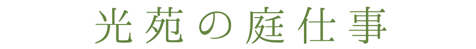 光苑の庭仕事